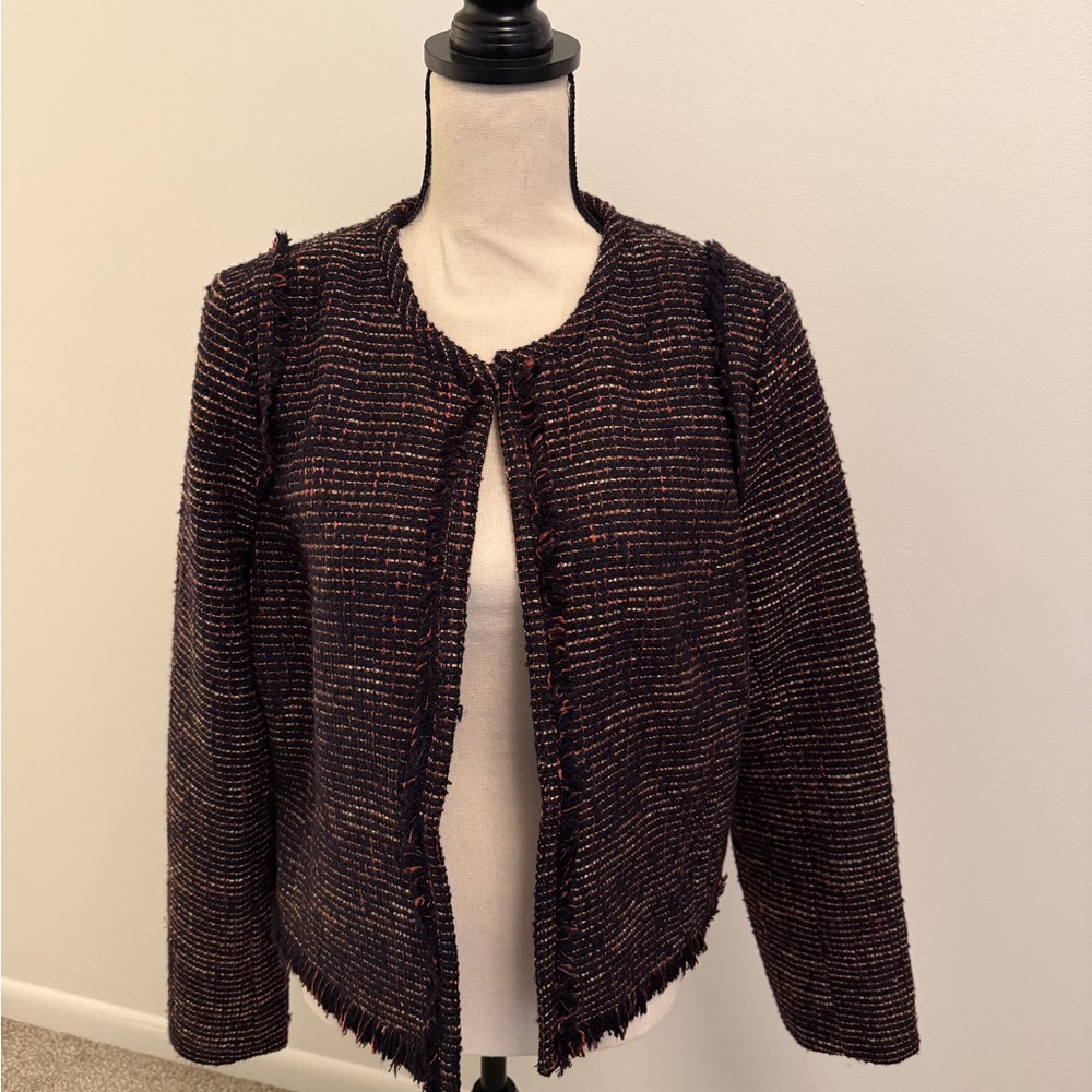 Banana republic Beautiful Navy, and Orange/Red Tweed Jacket
